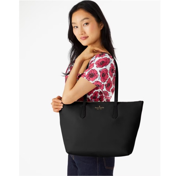 ♠️Kate Spade Kitt Nylon Medium Tote, Black NWT
